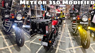 Royal Enfield Meteor 350 Modified  Meteor 350 Modifications  RE meteor accessories￼ [upl. by Ajim856]