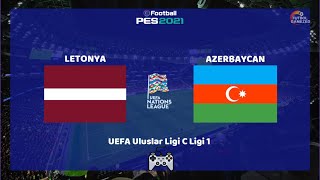 Letonya  Azerbaycan  UEFA Uluslar Ligi C Ligi 1  eFootball 2025 [upl. by Nair949]