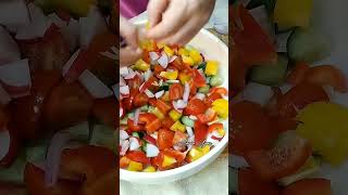 How To Make Arabic Fattoush Salad  How To Make Arabic Fattoush Salad Dressing  Shorts [upl. by Allisan]