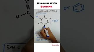 Benzene hybridization l hybridization in Benzene l hybridisation k2chemistry benzene [upl. by Sehcaep]