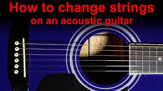 How to replace a broken acoustic guitar string steel string guitar [upl. by Ajan]