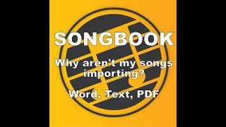 SONGBOOK importing songs  Chordpro  text  pdf [upl. by Meggie]