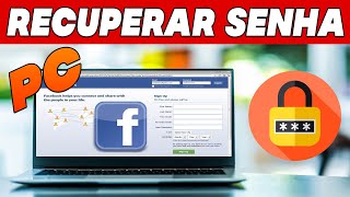 Como Recuperar Senha do Facebook Pelo PC 2024 Esqueci a Senha [upl. by Amie]