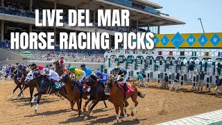 Live Del Mar Horse Racing Picks [upl. by Lenahc]