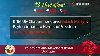 Jasim Mayaar – Baloch Martyrs Day 2024  BNM UK Program [upl. by Esiahc]