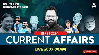 1 FEBRUARY CURRENT AFFAIRS 2024  ALL EXAMS IMP CURRENT AFFAIRS  ASHISH GAUTAM SIR [upl. by Ahtelat]