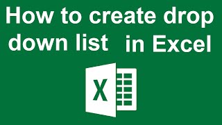 How to Create a drop down list in Excel [upl. by Areivax]