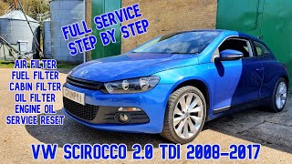 Vw Scirocco 20 TDI Full Service Step By Step Guide How to service my car [upl. by Leviralc867]