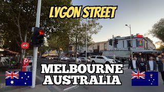 Exploring Melbourne Australia City Walking Tour of Lygon Street 2024 [upl. by Ajile]