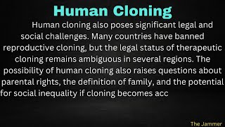 Essay On Human Cloning In English [upl. by Mahmud]