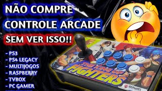 UNBOXING CONTROLE ARCADE BARATO PS3 PS4 PC TV XBOX RASPBERRY CONFIGURANDO E JOGANDO MOD LEGACY [upl. by Fawna]