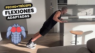 Flexiones ADAPTADAS para PRINCIPIANTES ✅ TÉCNICA [upl. by Lewis]