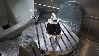 HAAS UMC 750 5 Axis HTEC 2018 [upl. by Aksoyn]