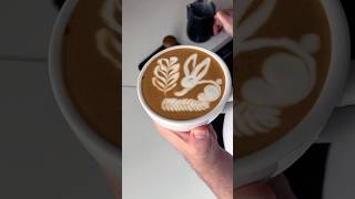 How to make slow leaf 🍂 with bunny 🐰 latteaartyoutubevideo shortvideo newvideo shorts coffee [upl. by Kathie13]