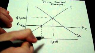 Supply and Demand with a Price Ceiling Price Control AP Economics Shortage Microeconomics [upl. by Sirkin684]