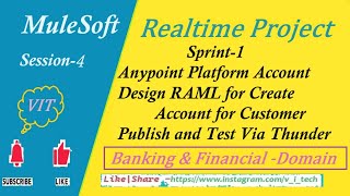 MuleSoft  Realtime Project Session4 vitechtalks  Sprint1 Design RAML for the Account Creation [upl. by Banerjee121]