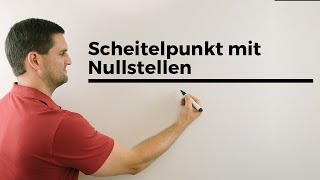 Scheitelpunkt mit Nullstellen bestimmen Parabeln quadratische Funktionen  Mathe by Daniel Jung [upl. by Tychonn]