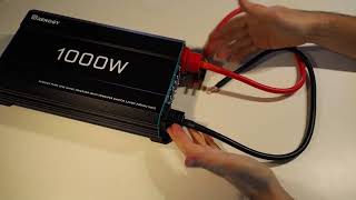 How to connect a battery to the Renogy 1000w 12v to 230v Pure Sine Wave Inverter [upl. by Robbins332]