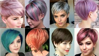 Most beautiful amp trendiest Short Haircut hairstyles amp dye color ideaslatest bob pixie haircut ideas [upl. by Udell470]