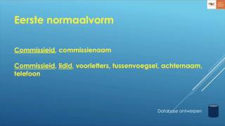 2e normaalvorm [upl. by Ecnarf]