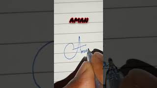 Aman Name Signature shortvideo signature short [upl. by Devland797]