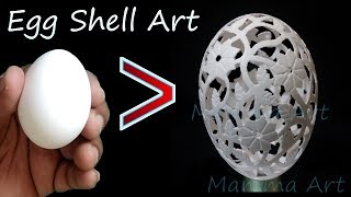 Creative crafts  Best use of EGG SHELL  Egg Shell Art  Room decoration with Eggshell [upl. by Heidy]