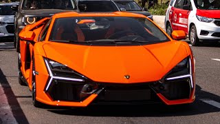 MUITO LINDA NOVA LAMBORGHINI REVUELTO NA COR ARANCIO APODIS RODANDO EM SÃO PAULO [upl. by Ransell]