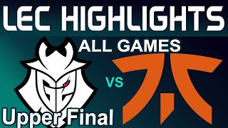 G2 vs FNC Highlights ALL GAMES LEC Upper Final 2024 G2 Esports vs Fnatic by Onivia [upl. by Ikcim254]