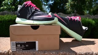 Nike Roshe Run FB  Mint quotYeezyquot On Feet amp Lace Swap [upl. by Pasia537]