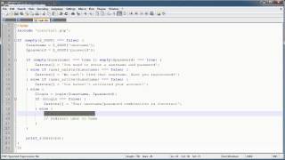 PHP Tutorials Register amp Login Part 5 User Login Part 3 [upl. by Eliak]