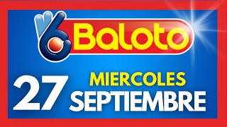 Resultados del BALOTO REVANCHA del MIERCOLES 27 de septiembre de 2023 [upl. by Euqenimod]