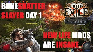 Boneshatter Slayer League Starter  Day One Progress PoE 325 [upl. by Selmner]