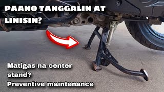 CENTER STAND  Paano Tanggalin at Linisin  HONDA BEATCLICK Preventive maintenance [upl. by Wyly135]