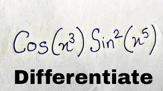 Differentiate Cos x cube Sin Squarex to the power 5  Cos x3 Sin Squarex5 [upl. by Eseerehs617]