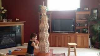 Super Stacker Blocks Tower Falls Down [upl. by Oirifrop]