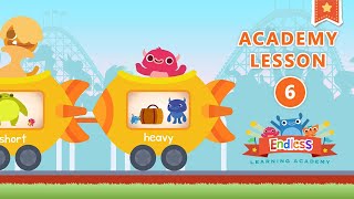 Endless Learning Academy  Lesson 6  BIG SMALL TALL SHORT HEAVY  Originator Games [upl. by Astrid535]