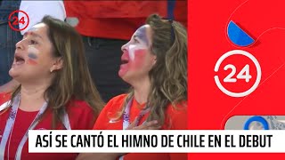 ¡Emotivo Así se cantó el himno de Chile en el debut de la Copa Confederaciones  24 Horas TVN Chile [upl. by Roer]