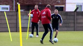 Reds in training for Wembley cup final [upl. by Illil]