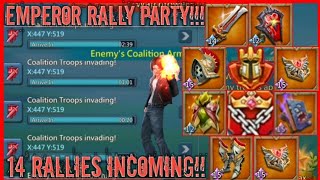 lords mobile CRUSHING FTF EMPEROR RALLY PARTY TIMED QUADS INCOMING TIME TO PANIC [upl. by Anead]