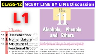 L1 Introduction  Alcohols Phenols and Ethers Class 12  NCERT Chemistry Chapter 11 Hindi [upl. by Doherty]