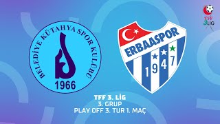 TFF 3 Lig 3 Grup Play Off 3 Tur 1 Maç  Belediye Kütahyaspor  Merkür Jet Erbaaspor [upl. by Brina]