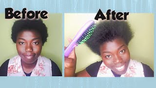 Come out Beautiful 4c hair with Ceramic Heat Brush [upl. by Bristow699]