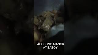 Pinatuyong Adobong Manok at Baboyshorts food filipinofood [upl. by Ainna148]