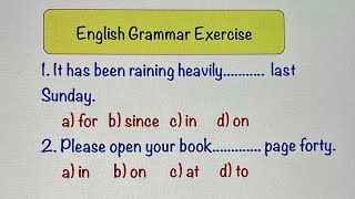 Prepositions Exercise  English Grammar Test [upl. by Novar]