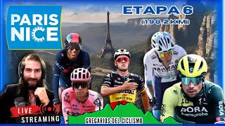 🔴EN VIVO Etapa 6 PARIS  NICE 2024 MEDIA MONTAÑA Remco Egan Buitrago Roglic ciclismo cycling [upl. by Lenahtan252]