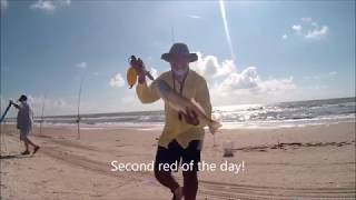 Surf fishing  Matagorda Texas  by Fisherman ATX [upl. by Phillipp]