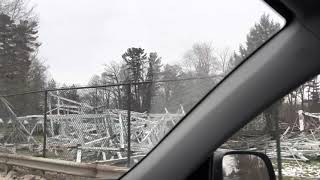 Last section of Blue Streak destroyed Conneaut Lake Park [upl. by Raimund895]