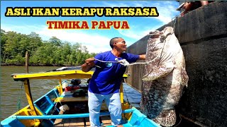 🔴VIRALMANCING DI MUARA DANGKALDAPAT IKAN KERAPU RAKSASA [upl. by Annaitsirk]