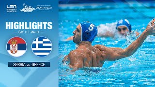 Serbia vs Greece Highlights  Classifications  European Water Polo Championships 2024 [upl. by Tutto555]