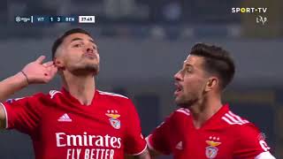 Goal  Golo Nemanja Radonjic Vitória SC 13 Benfica Taça da Liga 2122  Fase 3  Jornada 2 [upl. by Ynnhoj]